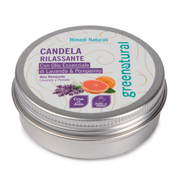 Candela rilassante con cera di soia